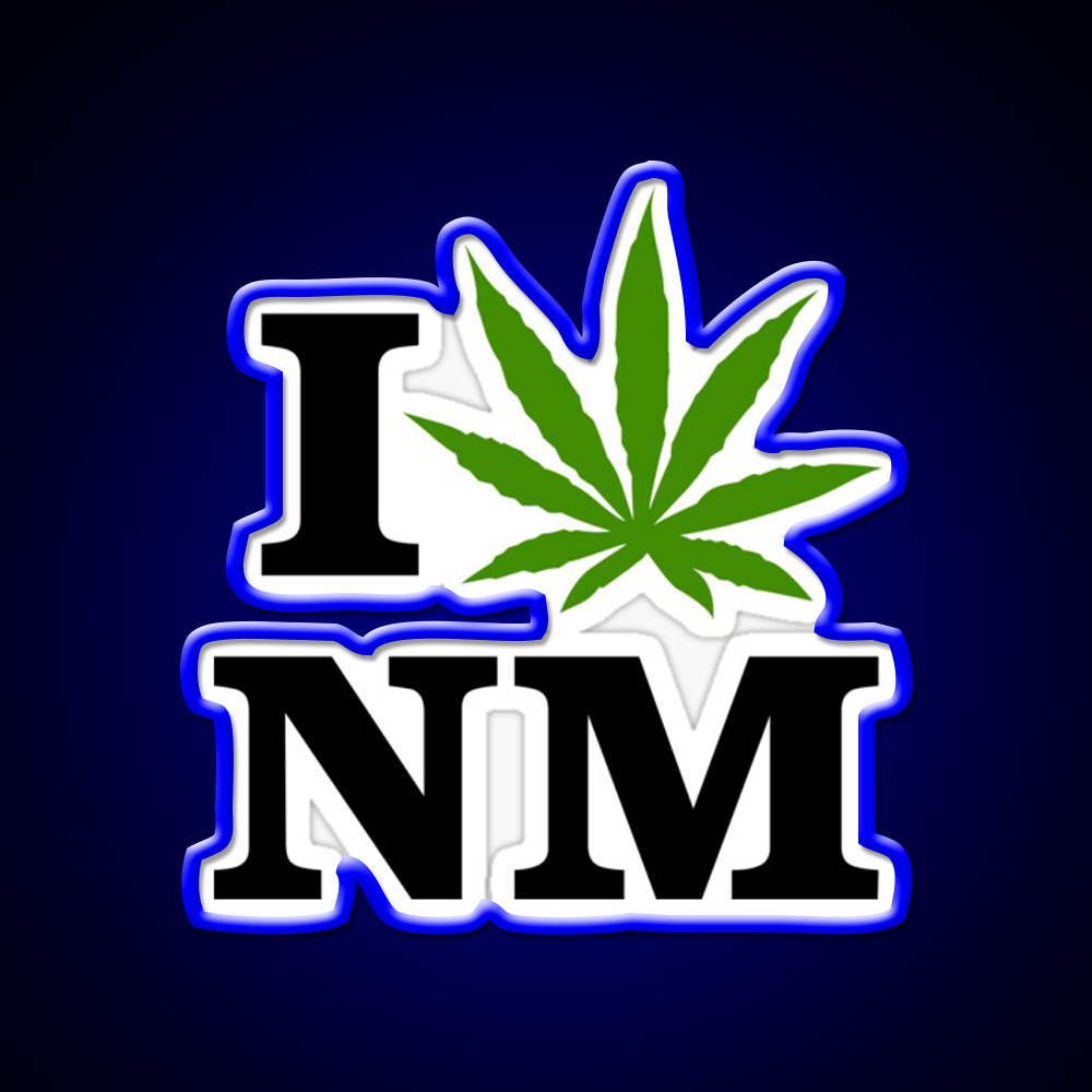 I Love New Mexico Weed Hemp Inspired Green Leaf Led Neon Sign Rgb Color - LED neon sign view 5
