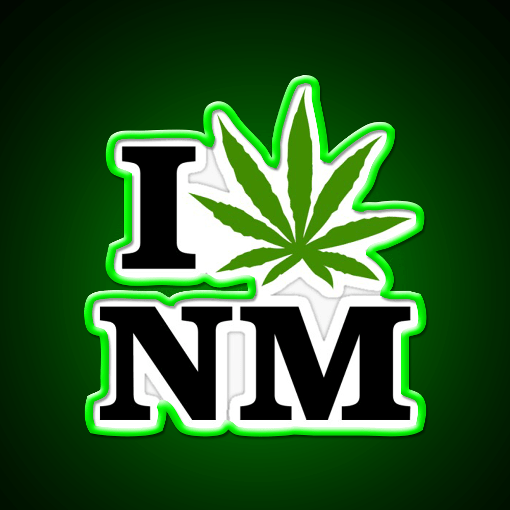 I Love New Mexico Weed Hemp Inspired Green Leaf Led Neon Sign Rgb Color - Shineneon