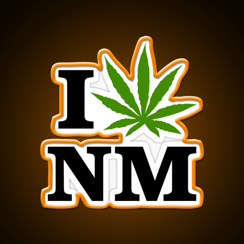 I Love New Mexico Weed Hemp Inspired Green Leaf Led Neon Sign Rgb Color - Shineneon