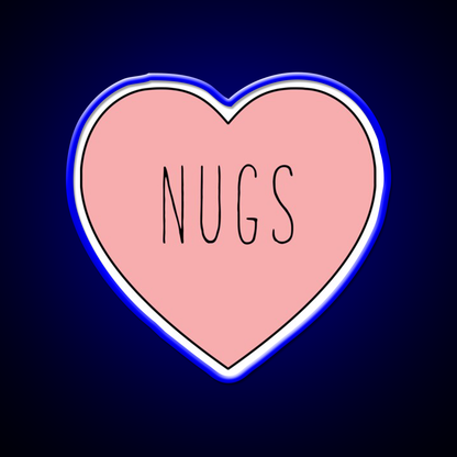 I Love Nugs Heart Fast Food Led Neon Sign For Burger Place Rgb Color