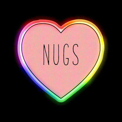 I Love Nugs Heart Fast Food Led Neon Sign For Burger Place Rgb Color