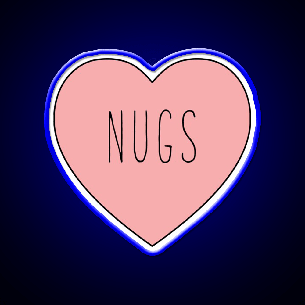 I Love Nugs Heart Fast Food Led Neon Sign For Burger Place Rgb Color - Shineneon