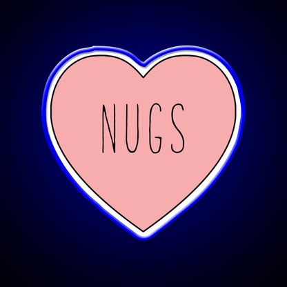 I Love Nugs Heart Fast Food Led Neon Sign For Burger Place Rgb Color - Shineneon