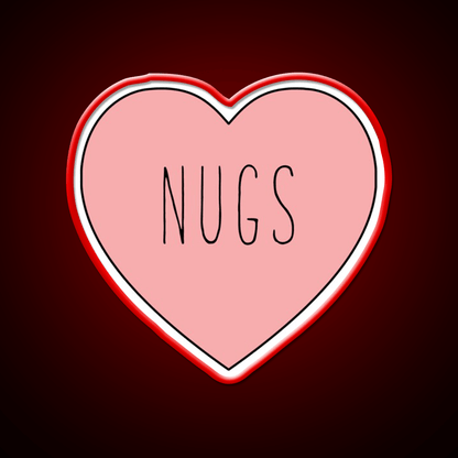 I Love Nugs Heart Fast Food Led Neon Sign For Burger Place Rgb Color - Shineneon