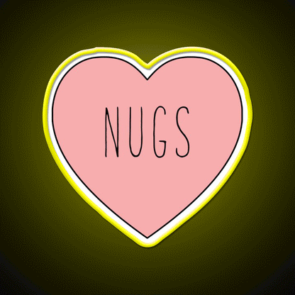 I Love Nugs Heart Fast Food Led Neon Sign For Burger Place Rgb Color