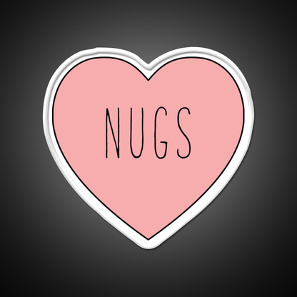 I Love Nugs Heart Fast Food Led Neon Sign For Burger Place Rgb Color