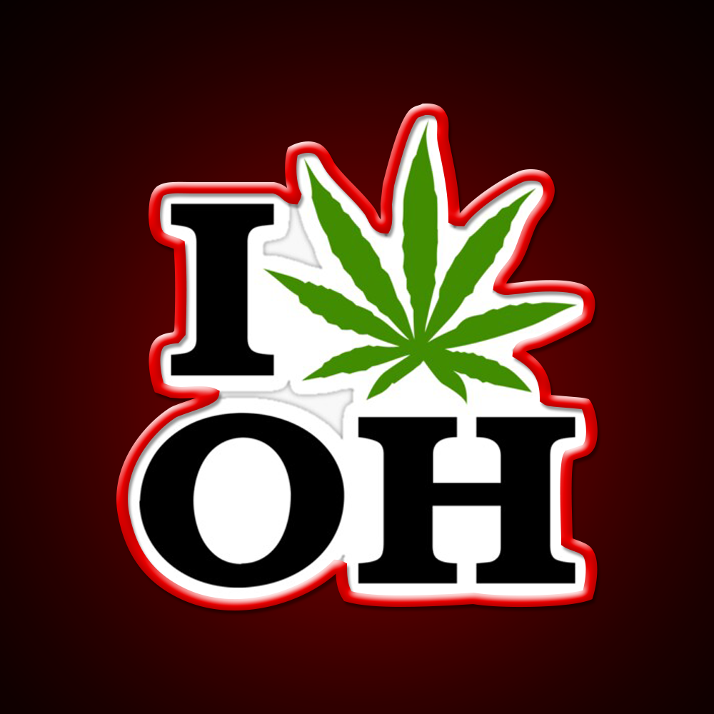 I Love Ohio Weed Hemp Inspired Green Leaf Led Neon Sign Rgb Color - LED neon sign view 10