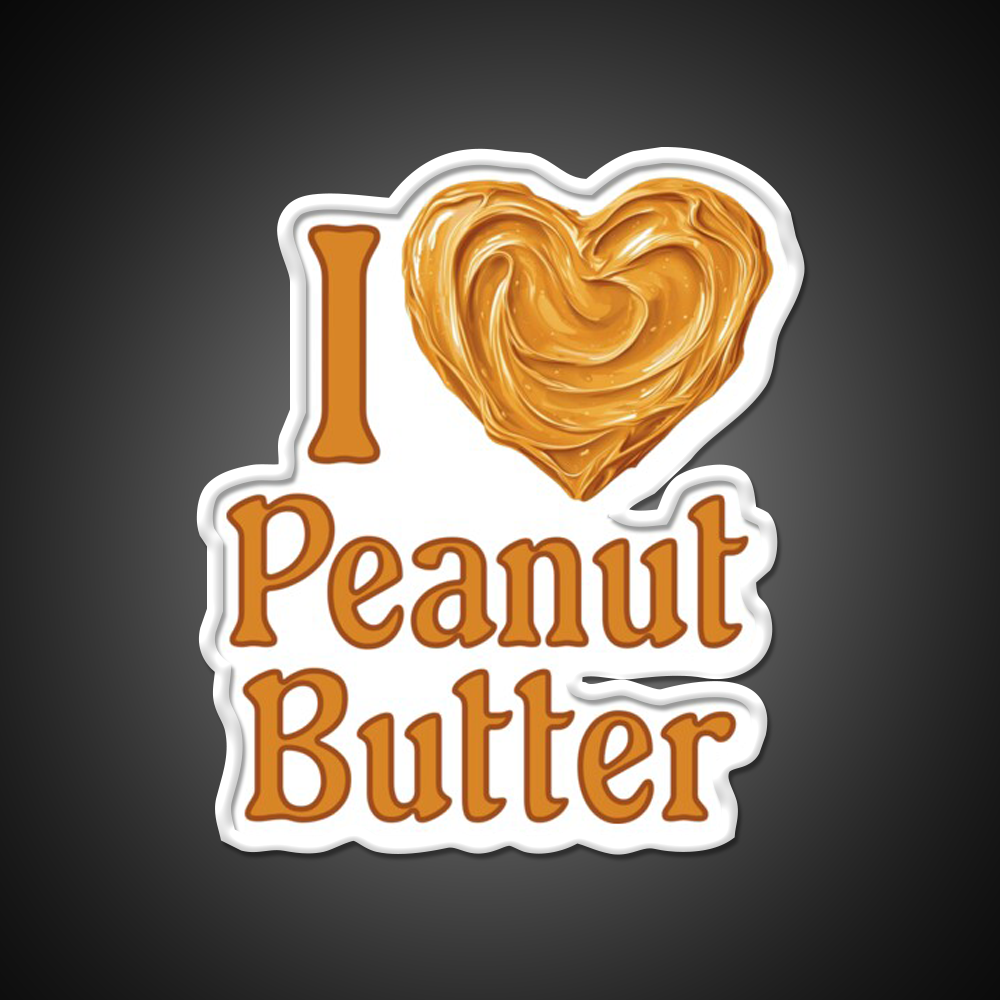 I Love Peanut Butter Fast Food Led Neon Sign For Burger Place Rgb Color