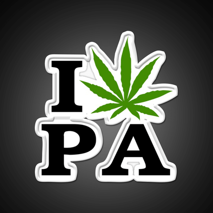 I Love Pennsylvania Weed Hemp Inspired Green Leaf Led Neon Sign Rgb Color - Shineneon