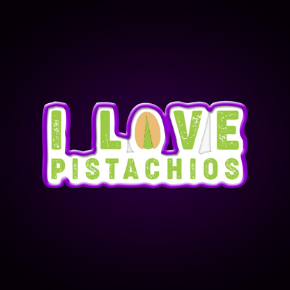 I Love Pistachios Taco Led Neon Sign Mexican Food Sign Rgb Color - Shineneon