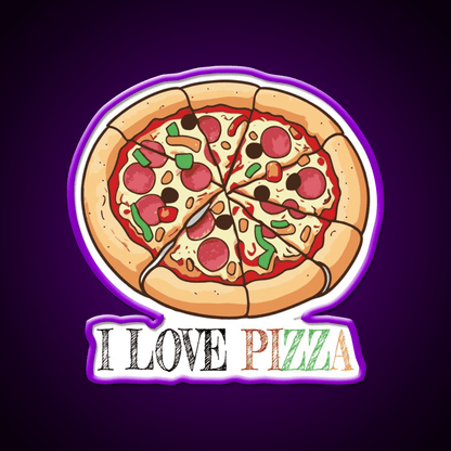 I Love Pizza Snack Food Led Neon Sign Rgb Color - Shineneon