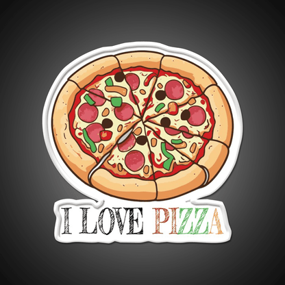 I Love Pizza Snack Food Led Neon Sign Rgb Color - Shineneon