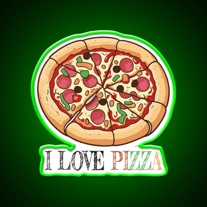 I Love Pizza Snack Food Led Neon Sign Rgb Color - Shineneon