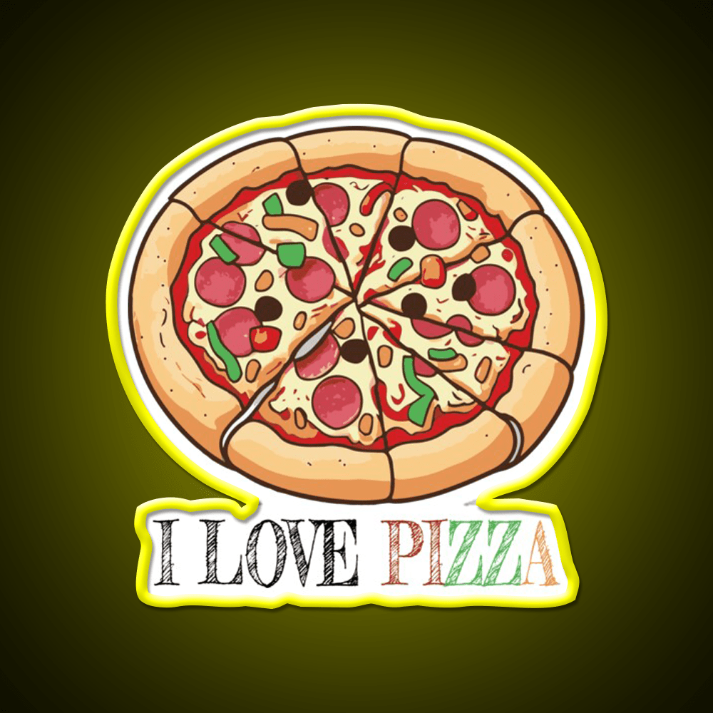 I Love Pizza Snack Food Led Neon Sign Rgb Color - Shineneon