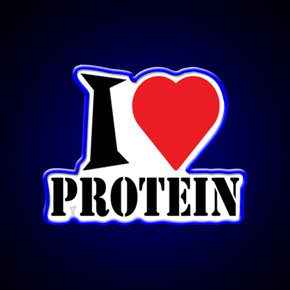 I Love Protein Gym Fitness Led Neon Sign Rgb Color