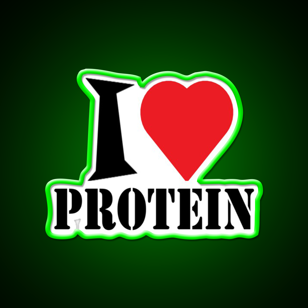 I Love Protein Gym Fitness Led Neon Sign Rgb Color
