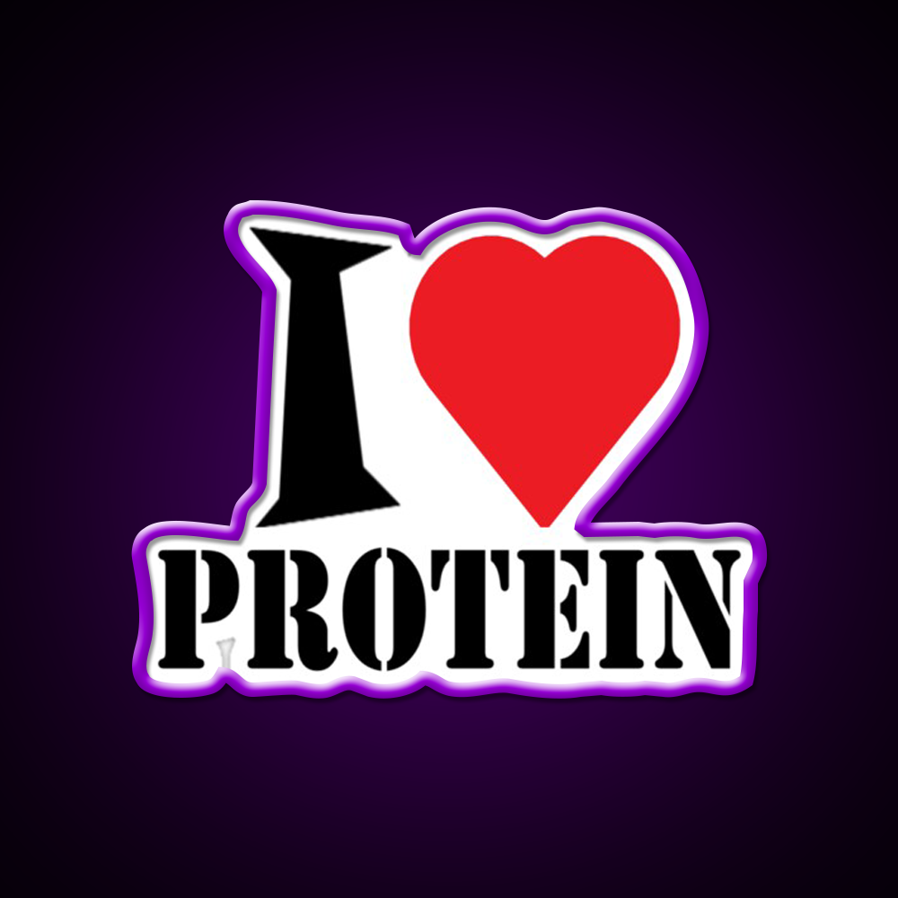 I Love Protein Gym Fitness Led Neon Sign Rgb Color