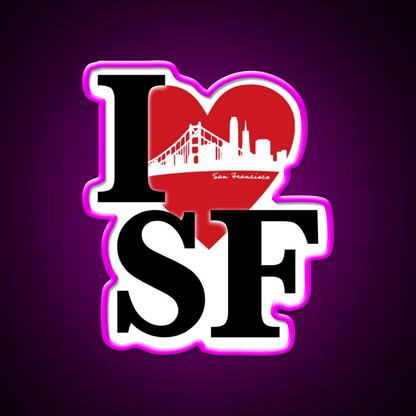 I Love San Francisco Asian Cultural Led Neon Sign Rgb Color - Shineneon