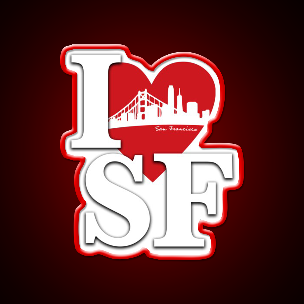 I Love San Francisco Asian Cultural Led Neon Sign Wall Art Rgb Color - LED neon sign view 10
