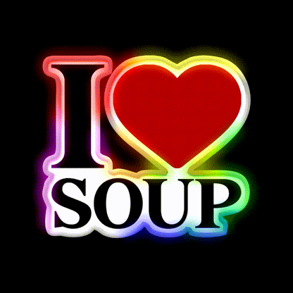 I Love Soup Food Lover Quote Fast Food Led Neon Sign For Burger Place Rgb Color