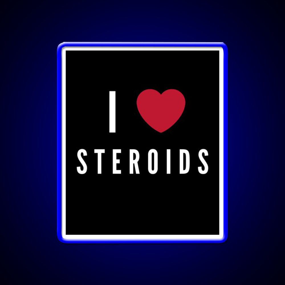 I Love Steroids Gym Fitness Led Neon Sign Rgb Color