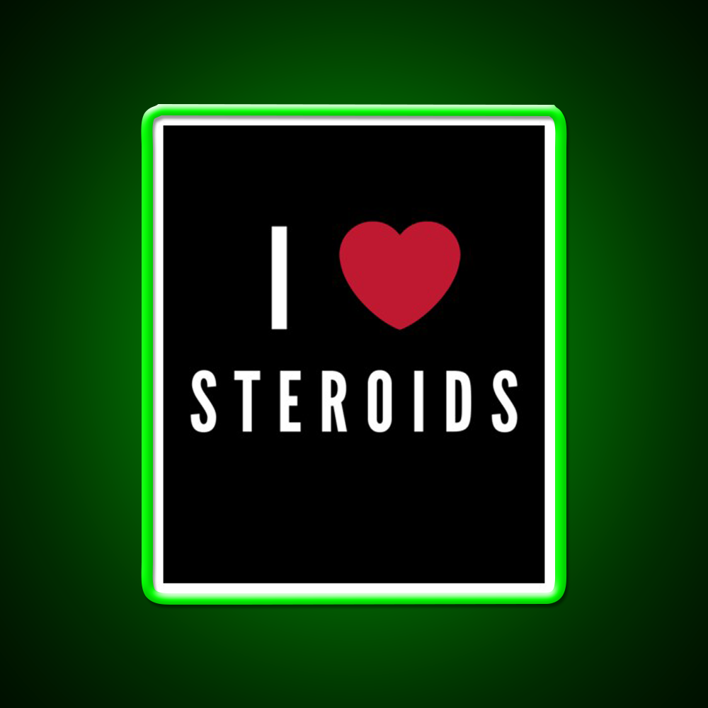I Love Steroids Gym Fitness Led Neon Sign Rgb Color