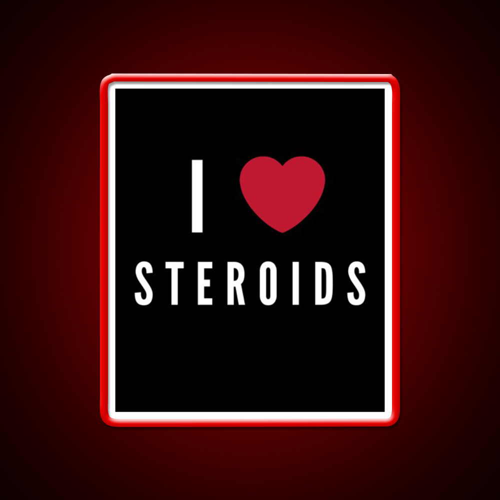 I Love Steroids Gym Fitness Led Neon Sign Rgb Color