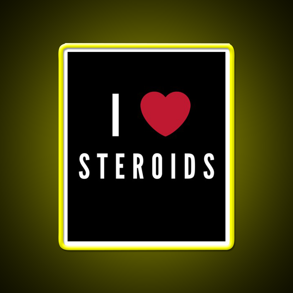 I Love Steroids Gym Fitness Led Neon Sign Rgb Color