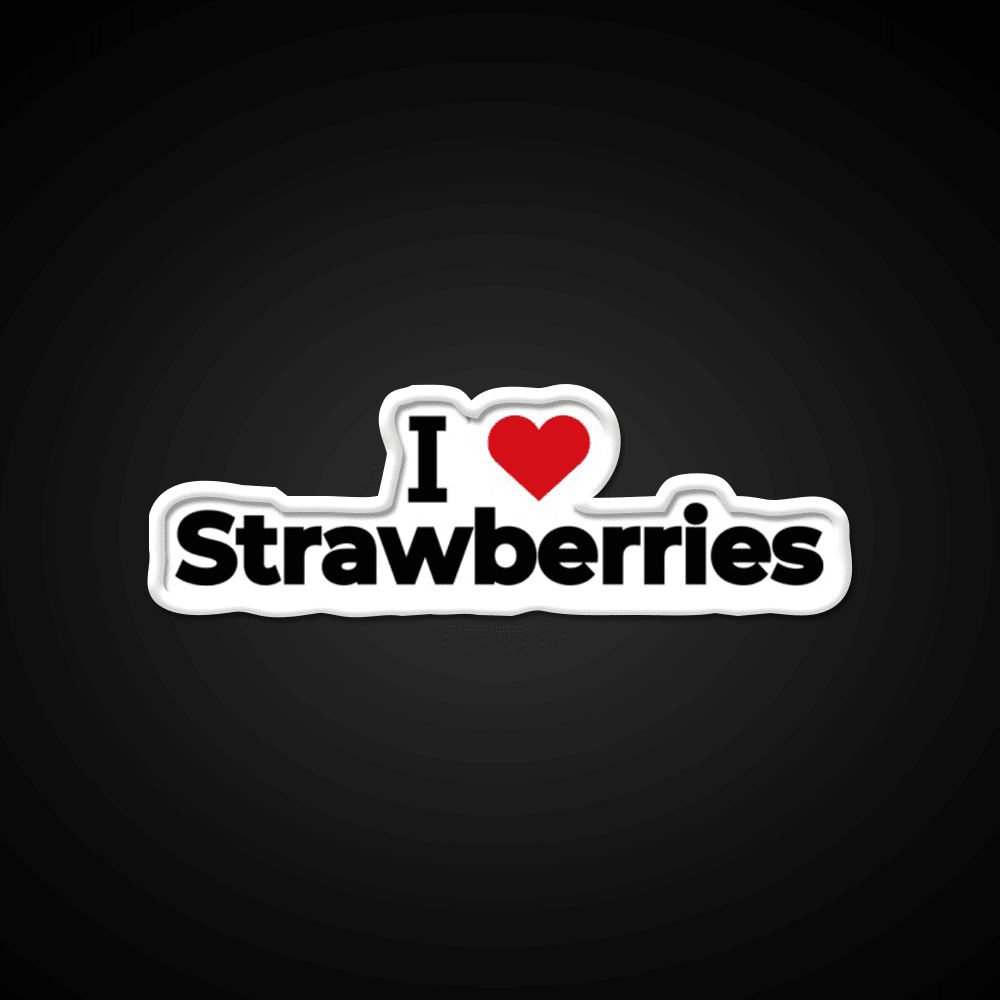 I Love Strawberries Snack Food Led Neon Sign Rgb Color - Shineneon
