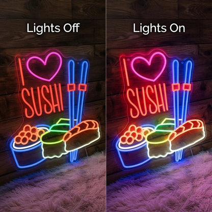 I Love Sushi LED Neon Sign - Shineneon