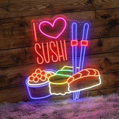 I Love Sushi LED Neon Sign - Shineneon