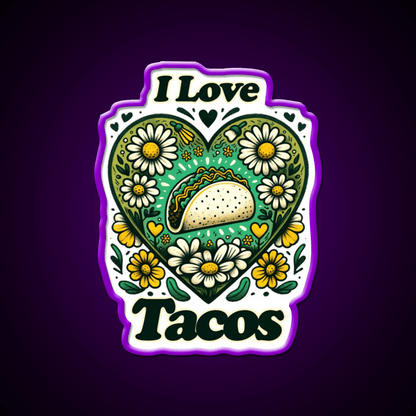I Love Taco Led Neon Sign Mexican Food Sign Rgb Color - Shineneon