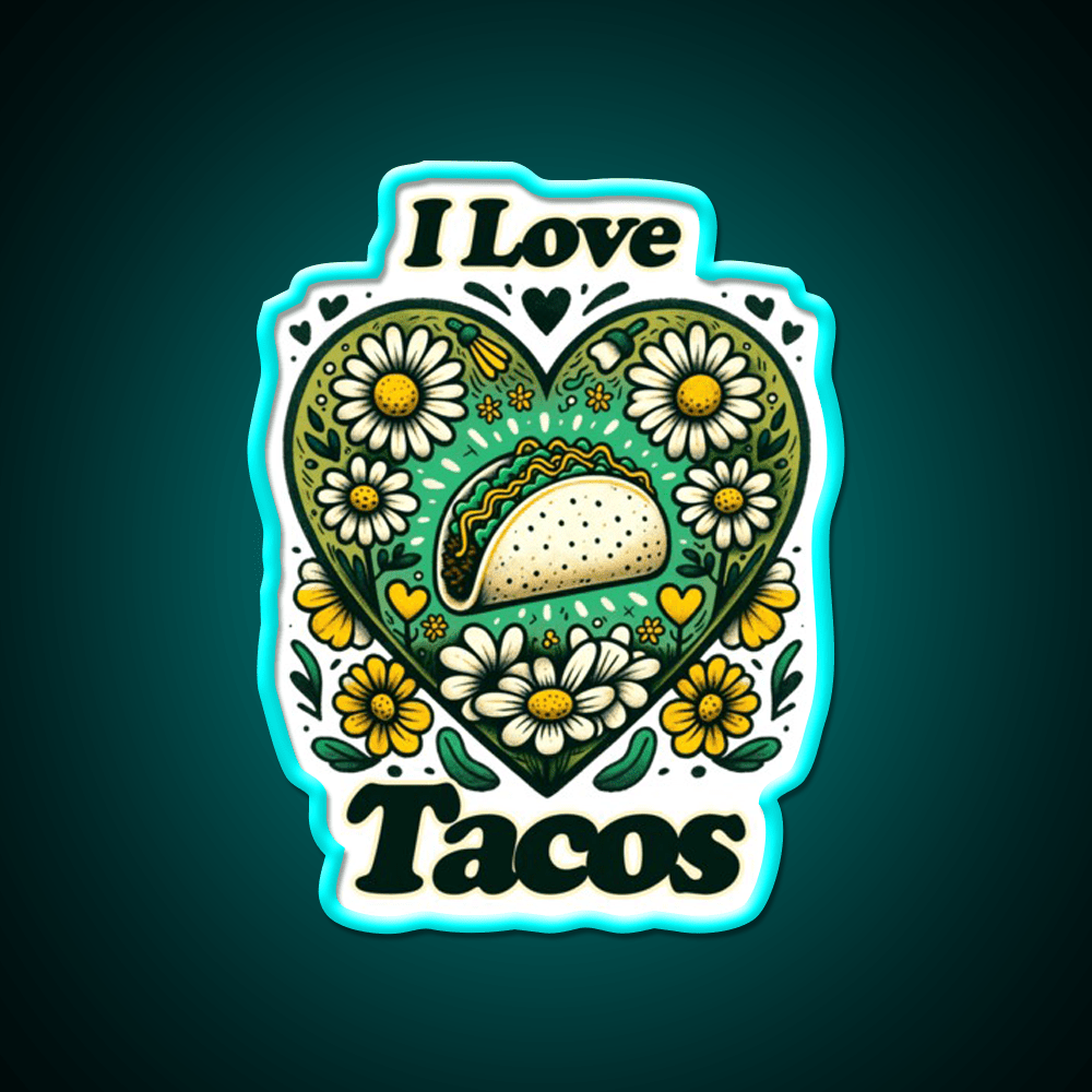 I Love Taco Led Neon Sign Mexican Food Sign Rgb Color - Shineneon