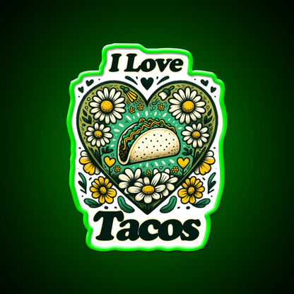 I Love Taco Led Neon Sign Mexican Food Sign Rgb Color - Shineneon