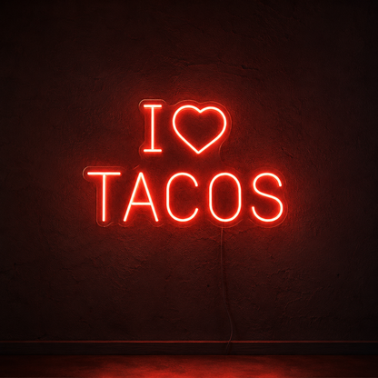 I Love Tacos LED Neon Sign - 01 Original Product Image