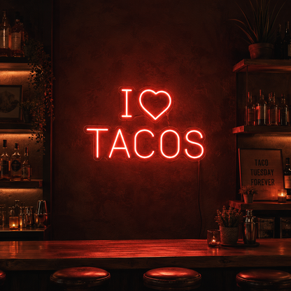 I Love Tacos LED Neon Sign - 02 High-Converting Product Image