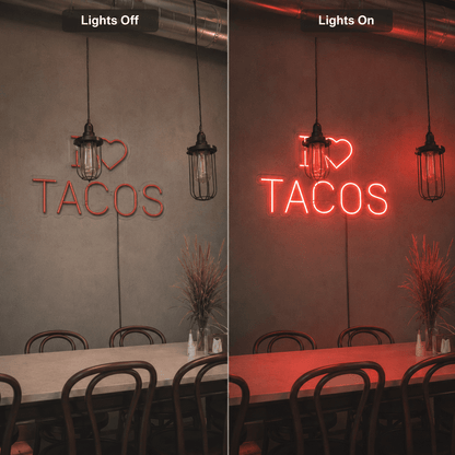 I Love Tacos LED Neon Sign - Shineneon