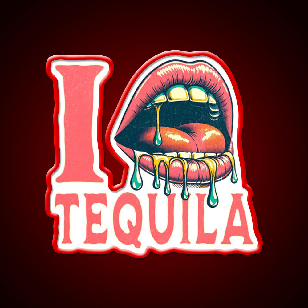 I Love Tequila Party Drink Tequila Led Neon Sign Bar Led Sign Rgb Color - Shineneon