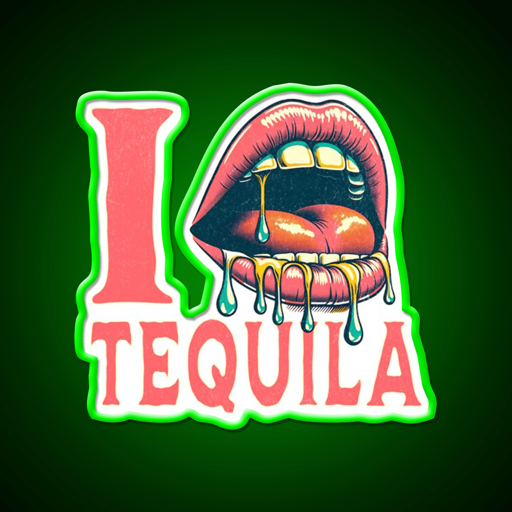 I Love Tequila Party Drink Tequila Led Neon Sign Bar Led Sign Rgb Color - Shineneon