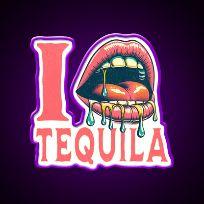 I Love Tequila Party Drink Tequila Led Neon Sign Bar Led Sign Rgb Color - Shineneon