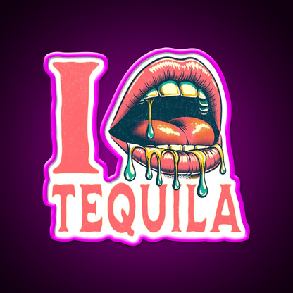 I Love Tequila Party Drink Tequila Led Neon Sign Bar Led Sign Rgb Color - Shineneon