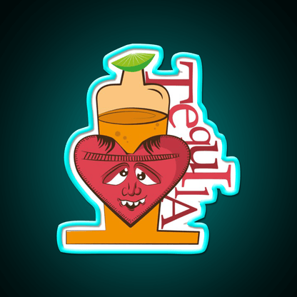 I Love Tequila Party Drink Tequila Led Neon Sign Bar Wall Light Rgb Color - Shineneon