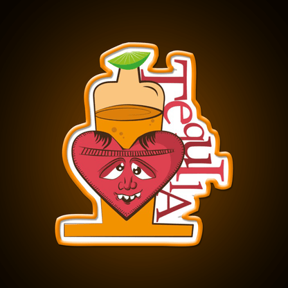 I Love Tequila Party Drink Tequila Led Neon Sign Bar Wall Light Rgb Color - Shineneon