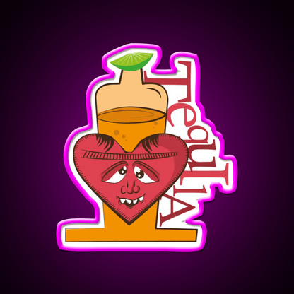 I Love Tequila Party Drink Tequila Led Neon Sign Bar Wall Light Rgb Color - Shineneon