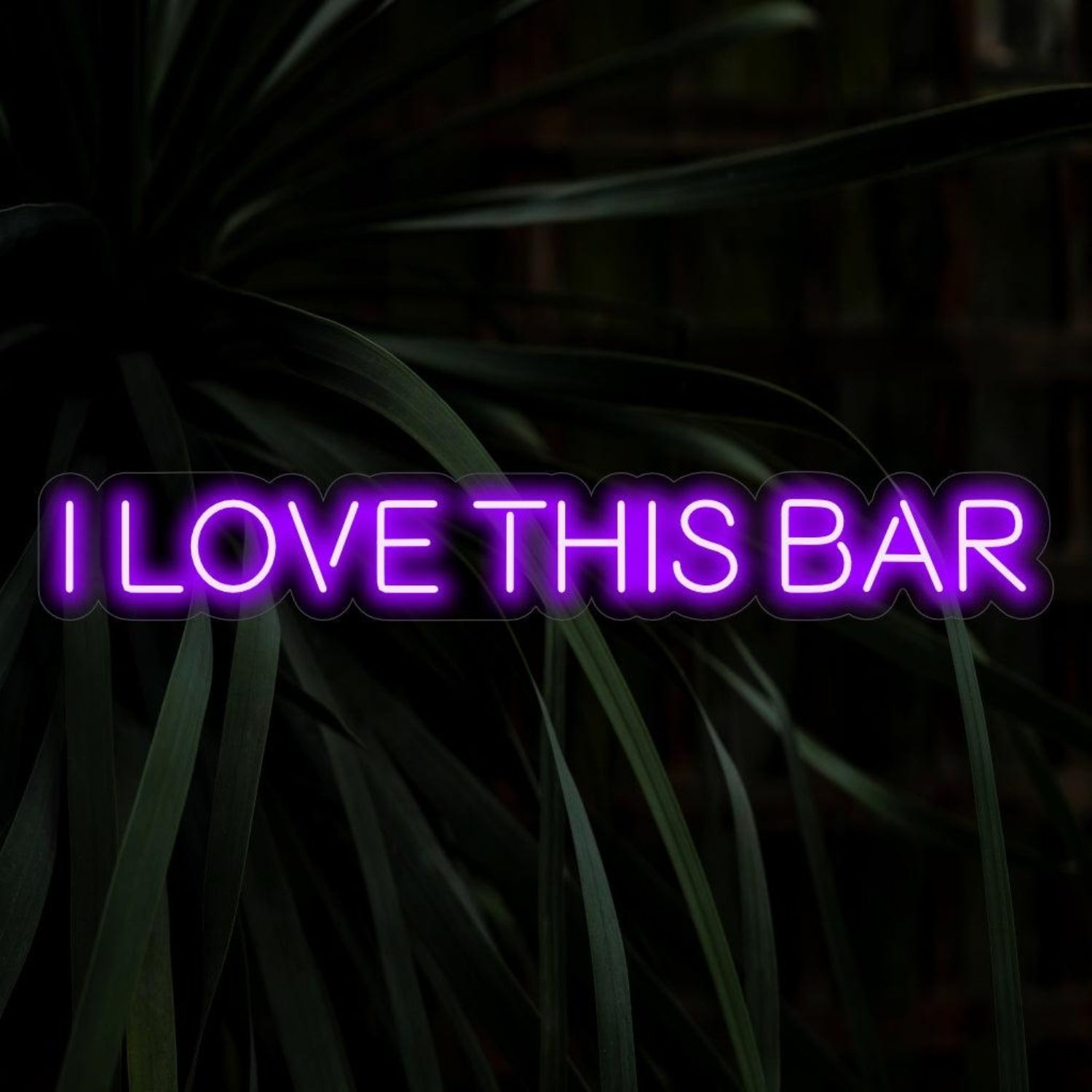 I Love This Bar Purple Led Neon Sign For Bar Wall Decor | Shineneon