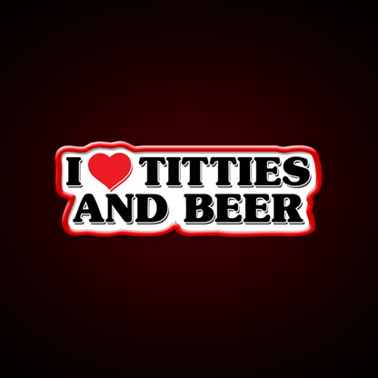 I Love Titties And Beer Man Cave Bar Led Neon Sign Rgb Color - LED neon sign view 10