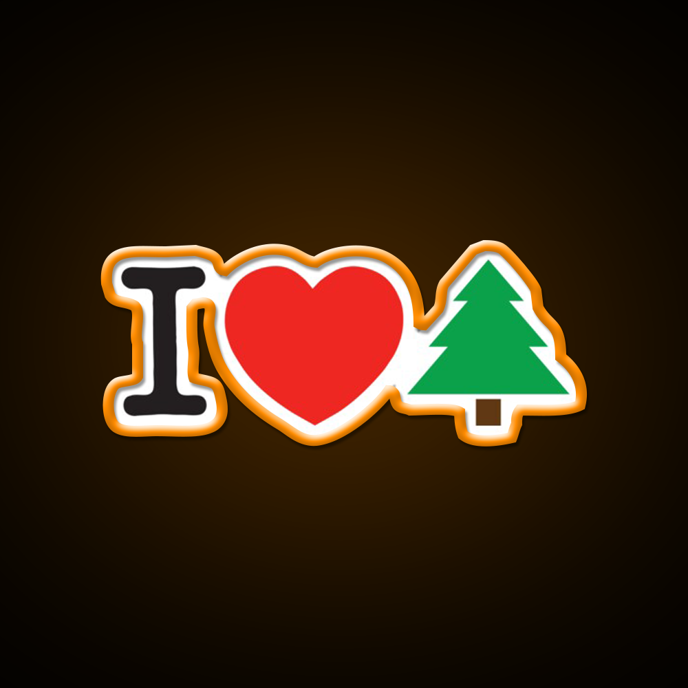 I Love Tree Hemp Inspired Green Leaf Led Neon Sign Rgb Color - LED neon sign view 6