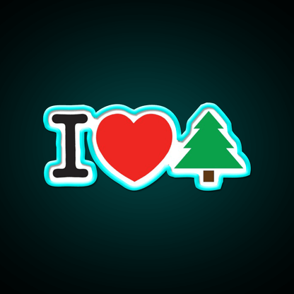 I Love Tree Hemp Inspired Green Leaf Led Neon Sign Rgb Color - Shineneon