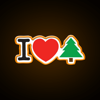 I Love Tree Hemp Inspired Green Leaf Led Neon Sign Rgb Color - Shineneon