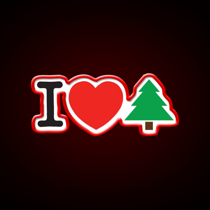 I Love Tree Hemp Inspired Green Leaf Led Neon Sign Rgb Color - Shineneon